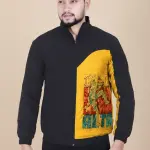 Light Green Lycra Blend Polyester Zipper Solid Full Sleeve Sports Jacket For Men