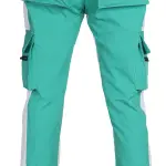 Black Lycra Blend Polyester Elastic Self Design Track Pant For Men