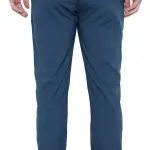 Black Lycra Blend Elastic Solid Track Pant For Men