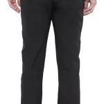 Black Lycra Blend Elastic Solid Track Pant For Men