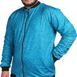 Blue & Multicolor Lycra Blend Polyester Sports Regular Full Sleeve Sports Jacket For Men