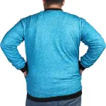 Blue & Multicolor Lycra Blend Polyester Sports Regular Full Sleeve Sports Jacket For Men