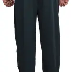 Green Lycra Blend Polyester Elastic Solid Track Pant For Men