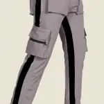 Black Lycra Blend Polyester Elastic Self Design Track Pant For Men