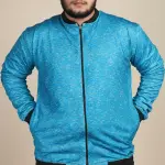 Blue & Multicolor Lycra Blend Polyester Sports Regular Full Sleeve Sports Jacket For Men