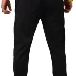 Black Lycra Blend Elastic Solid Track Pant For Men