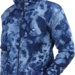 Multicolor Lycra Blend Polyester Zipper Printed Full Sleeve Fleece Jacket For Men