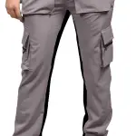 Black Lycra Blend Polyester Elastic Self Design Track Pant For Men