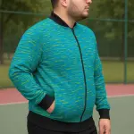 Blue Lycra Blend Polyester Sports Regular Full Sleeve Sports Jacket For Men