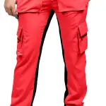 Black Lycra Blend Polyester Elastic Self Design Track Pant For Men