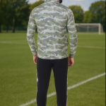 Green Polyester Blend Zip Printed Track Suit for Men