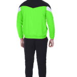Green Lycra Blend Regular Track Suit for Men