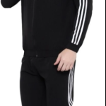 Grey Polyester Lycra Blend Zip Solid Tracksuit for Men