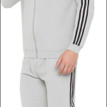 Blue Polyester Lycra Blend Zip Solid Track Suit For Men