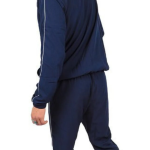 Dark Blue Polyester Blend Regular Track Suit For Men