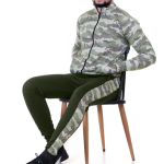 Green Lycra Blend Regular Track Suit For Men