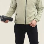 Red Lycra Blend Polyester Zip Solid Track Suit For Men