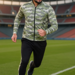 Black Lycra Blend Regular Track Suit For Men