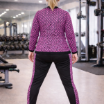 Pink Lycra Blend Regular Track Suit For Women