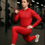 Multicolor Polyester Lycra Blend Printed Track Suit For Women