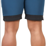 Blue Lycra Blend Polyester Elasticated Solid Shorts For Men