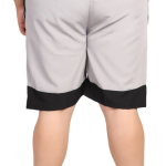Black Lycra Blend Polyester Elasticated Solid Shorts For Men