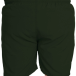 Green Lycra Blend Polyester Elasticated Color Block Shorts For Men