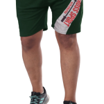 Green Lycra Blend Polyester Elasticated Solid Shorts For Men