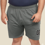 Grey Lycra Blend Polyester Elasticated Solid Shorts For Men