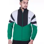 Dark Green Wool Blend Lycra Blend Polyester Zipper Solid Full Sleeve Sports Jacket For Men