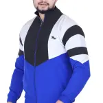 Dark Green Wool Blend Lycra Blend Polyester Zipper Solid Full Sleeve Sports Jacket For Men