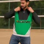 Multicolour Lycra Blend Polyester Zipper Solid Full Sleeve Sports Jacket for Men