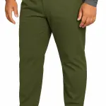 Black Lycra Blend Polyester Button Solid Track Pant for Men