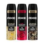 Axe Long Lasting Deodorant Body spray for Men - Intense, Dark Temptation, and Gold Temptation (215 ml) Pack of 1