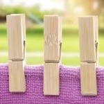 Bamboo Wood Clothes Pegs, 20 Pieces, Water Resistant Clothespins for Drying, Arts and Crafts, Photos