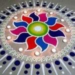 Rangoli Powder for Floor Decoration, Multicolour, 100 Grams Each, Pack of 10