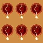 Traditional Clay Oil Lamp , 14 Pieces, Brown Agal Vilakku for Pooja, Temple, Home Decor