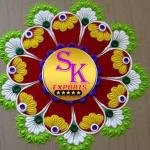 KOLAPODI Premium White Marble Rangoli Powder, 1 KG Pack with Free 100g Colour Powder