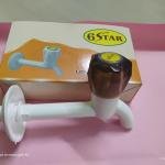 SK Water PVC Long Nose Quarter Turn Water Tap, 15mm, White, for Bathroom & Kitchen