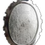 Design Decor Gallery Oval German Silver Plated Decorative Serving Tray Set, 14 Inch, 10 Inch, Floral Engraved Design, Gift for Diwali, Anniversary, House Warming, Birthday, Wedding