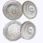 German Silver Plated Bowl Set with Lid, Metal Coated Serving Bowls with Cap, Pack of 2