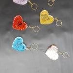 Resin Keychain for Lover Gift, Heart Shape, Red big size 3inch