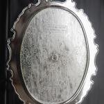 Design Decor Gallery Oval German Silver Plated Decorative Serving Tray Set, 14 Inch, 10 Inch, Floral Engraved Design, Gift for Diwali, Anniversary, House Warming, Birthday, Wedding