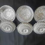 German Silver Coated Decorative Serving Bowls with Lid, Pack of 3, Return Gift