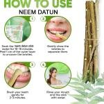 Natural Neem Dental Chew Sticks, Traditional Tooth Cleaning, Pack of 50