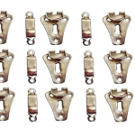 SK Stainless Steel Hooks for Garments, Pack of 20 Sets, Metal Fasteners for Trousers and Skirts