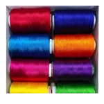 SK Silk Thread for Jewellery Making and Craft Work, Hand Embroidery, Multicolor, Pack of 10 Tubes