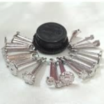 Traditional Bindi Set with 11 Colors, Seratta and Pottu Achu Applicator, Pack of 3