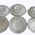 German Silver Coated Bowl with Lid, Decorative Serving Bowls, Pack of 3, Return Gift