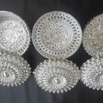 German Silver Coated Bowl with Lid, Decorative Serving Bowls, Pack of 3, Return Gift